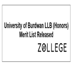 University of Burdwan LLB Honors Merit List Released